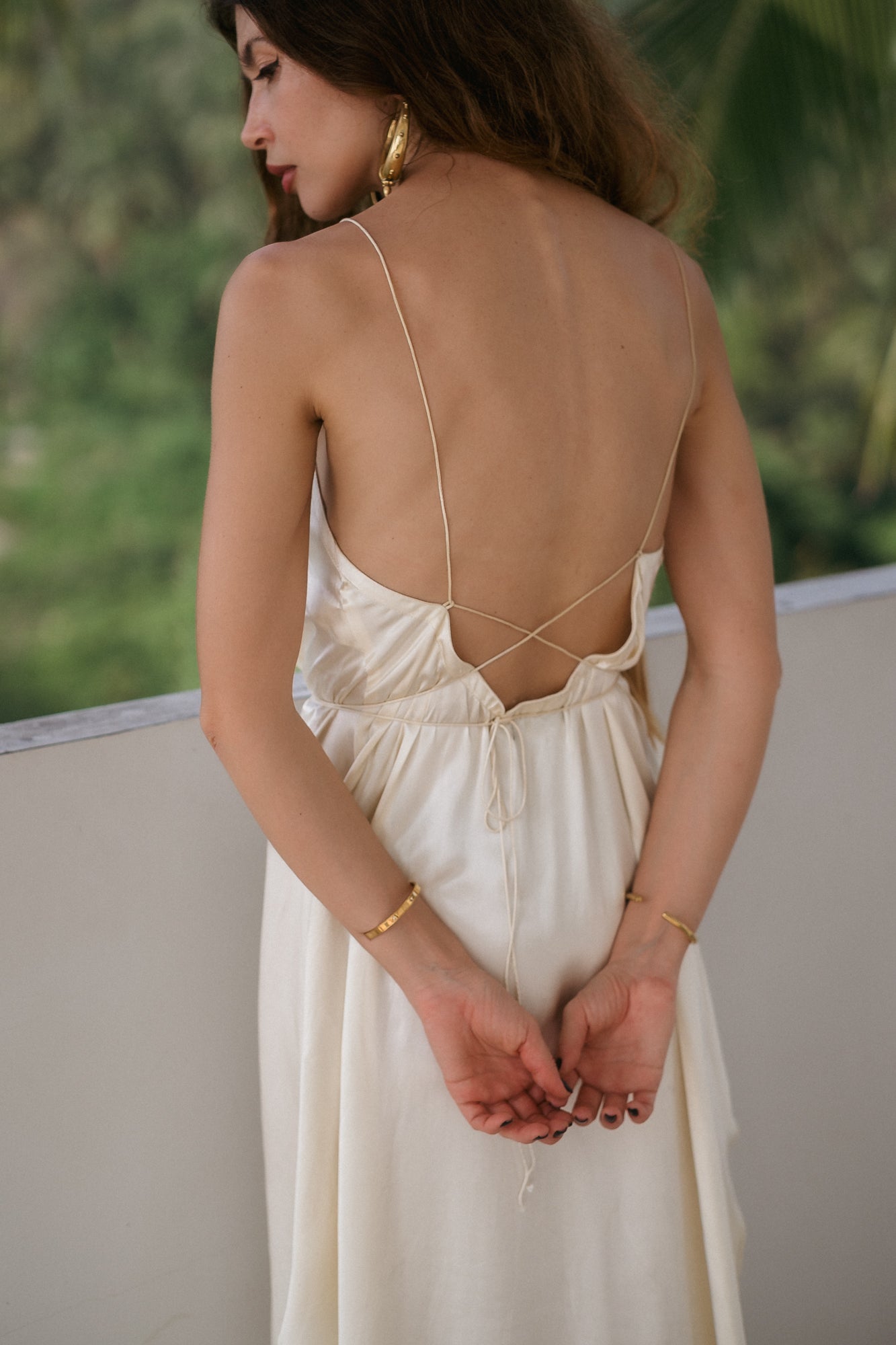 Milky Slip Dress in Silky Viscose (Maxi)