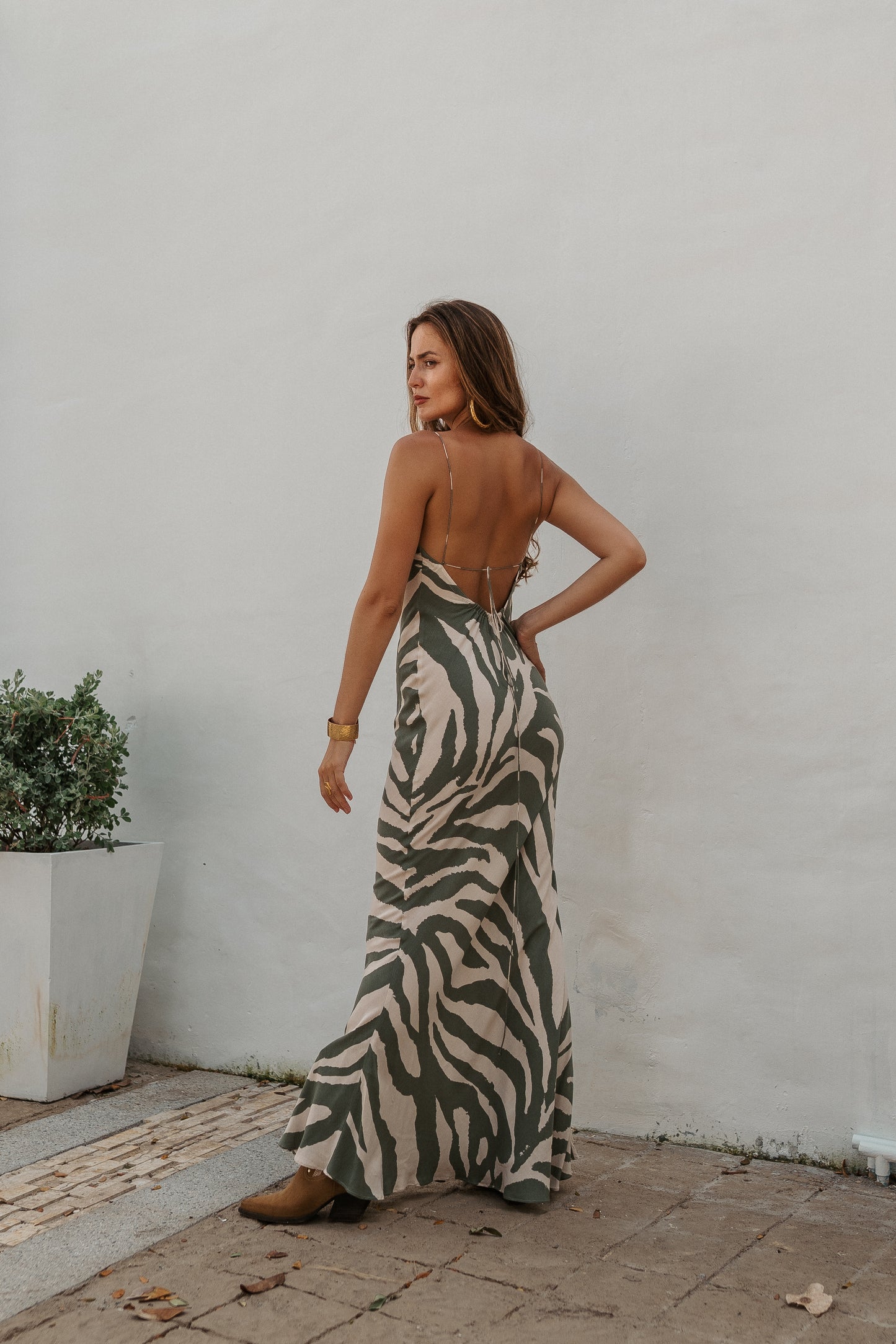 Raya maxi dress green