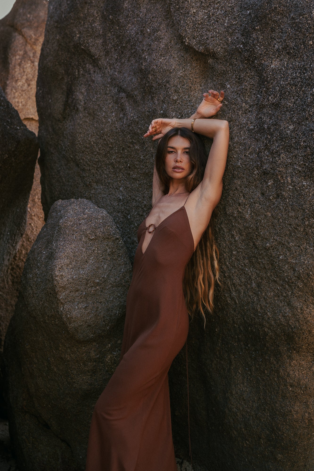 Raya maxi dress brown