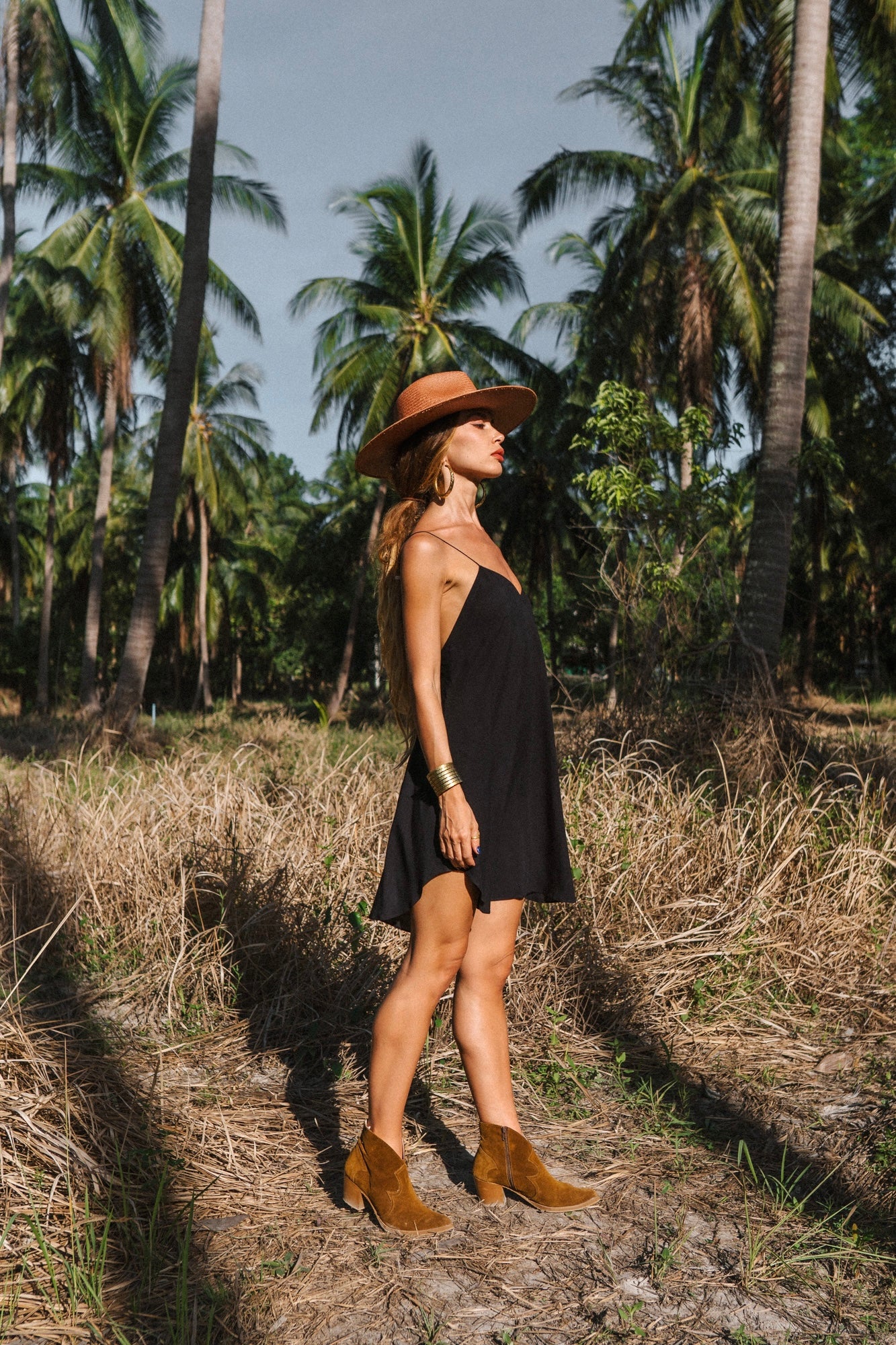 Wild black mini dress