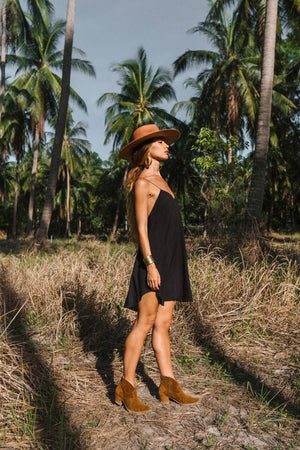Wild black mini dress