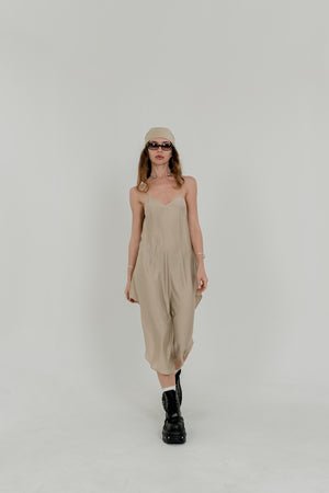 Beige Viscose Scarf / Bandana – Soft Minimal Accessory