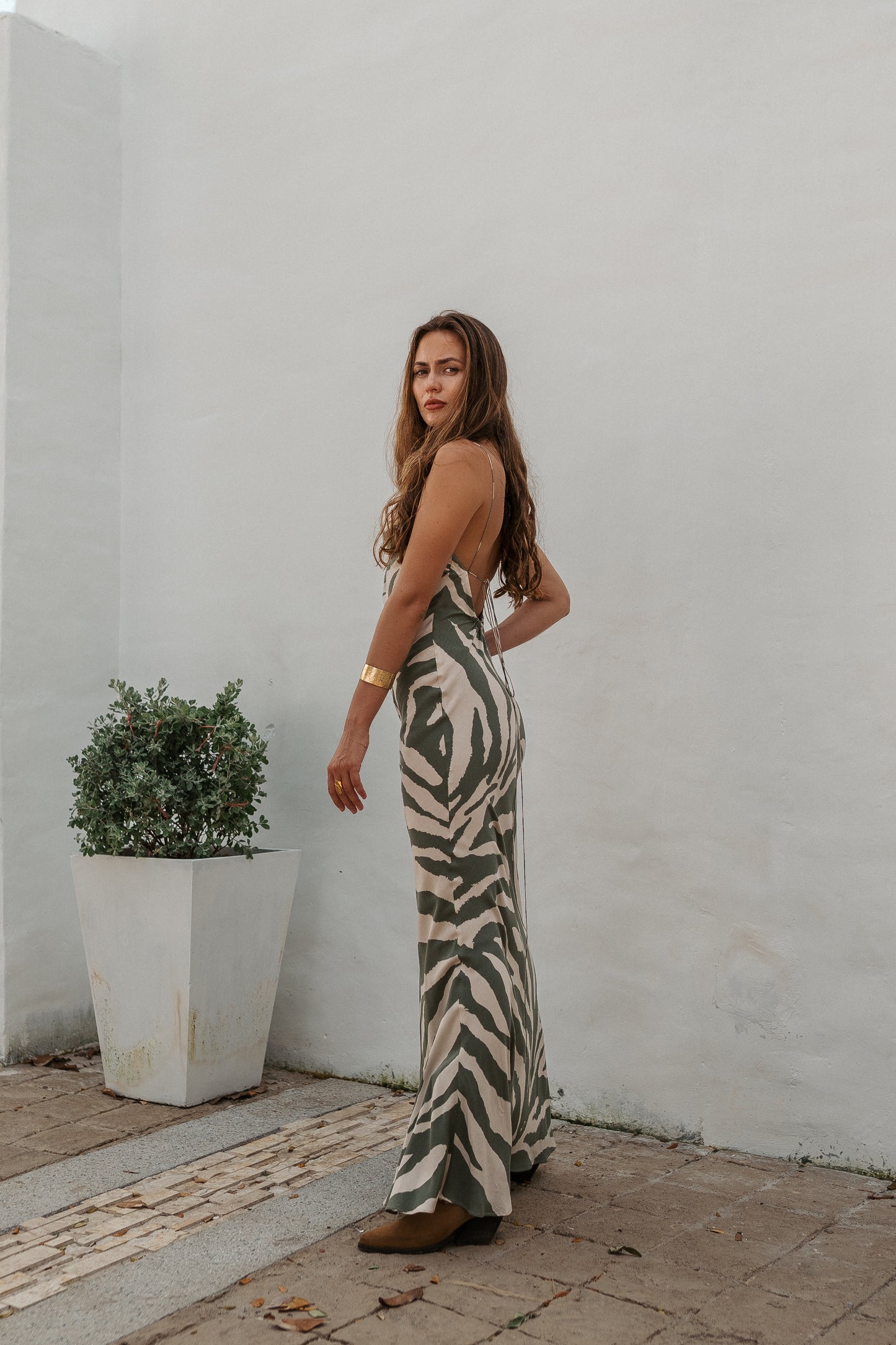 Raya maxi dress green