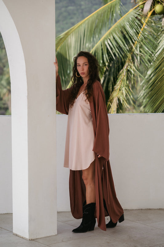 Maxi Sol Kimono - Clay