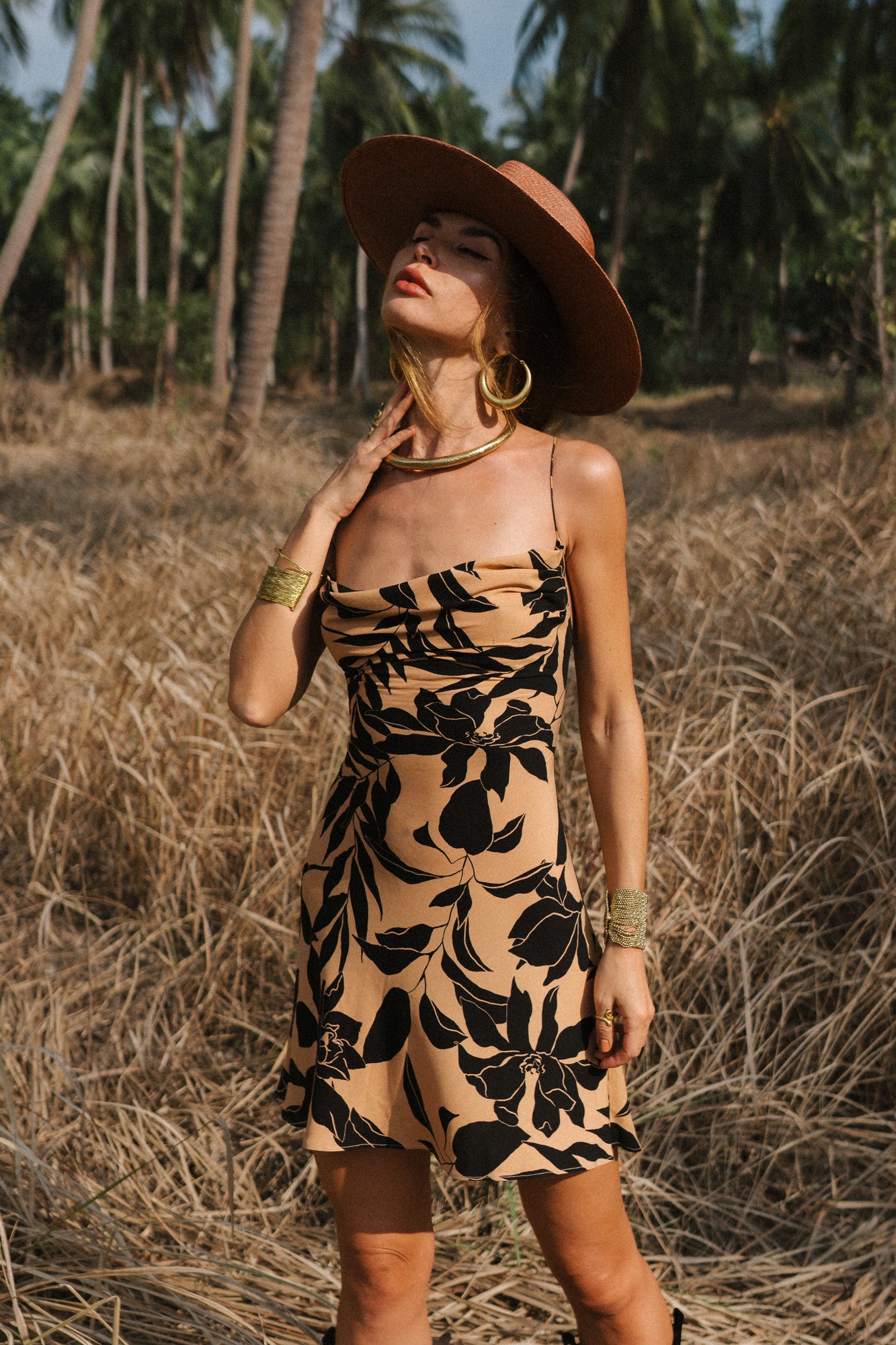 Ameli orange mini women dress