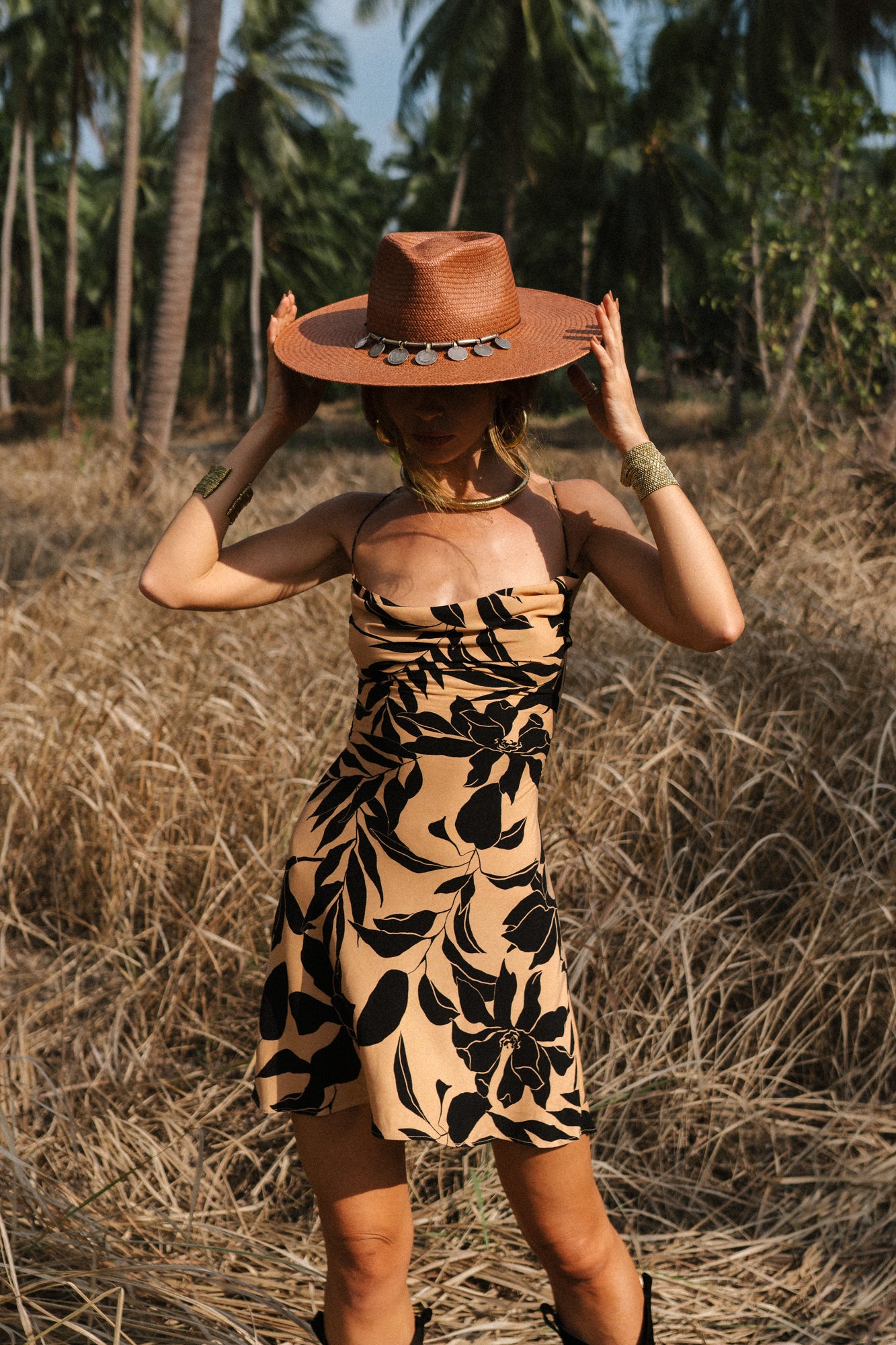 Ameli orange mini women dress
