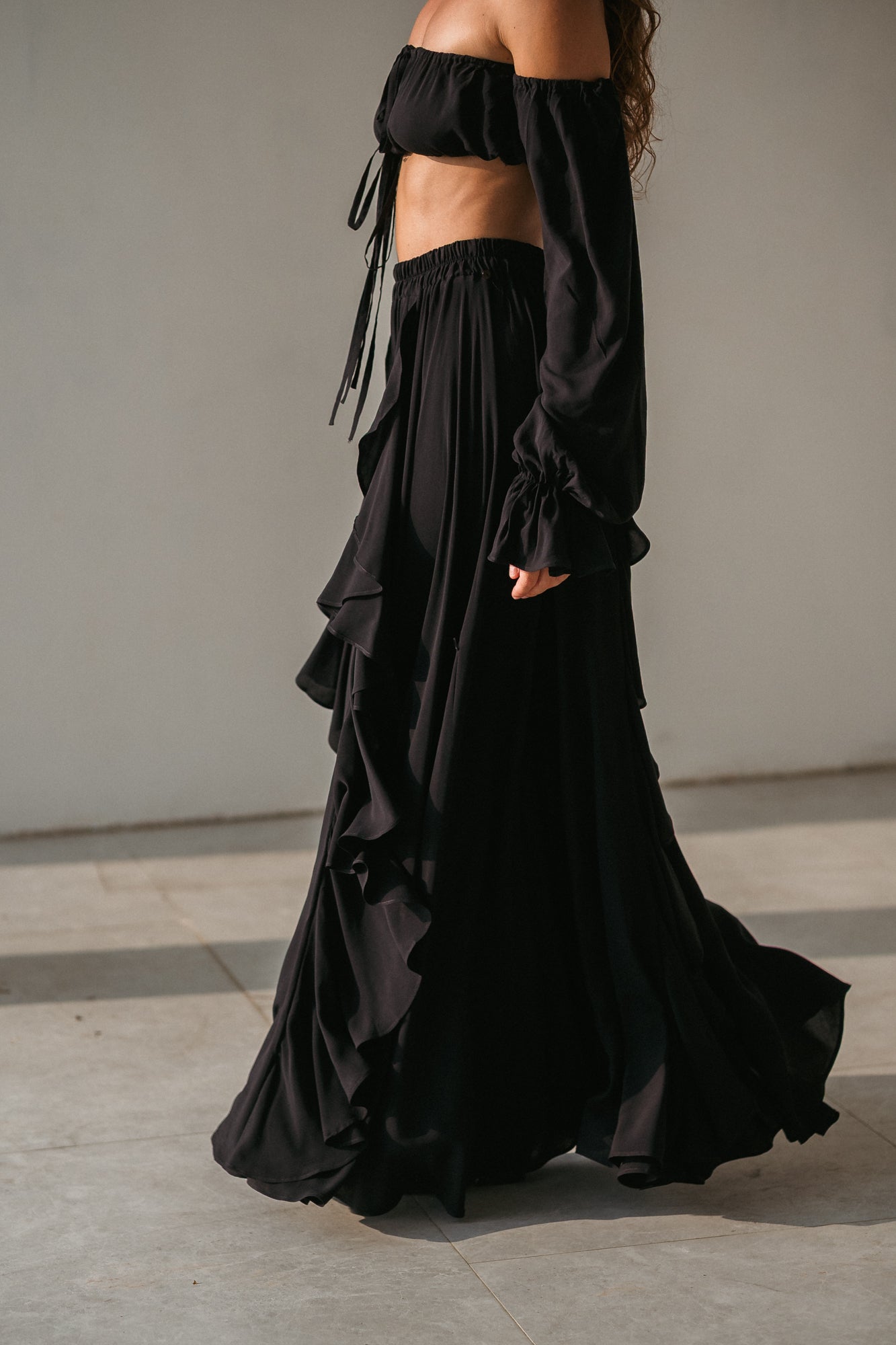 Luna Maxi Skirt – Noir