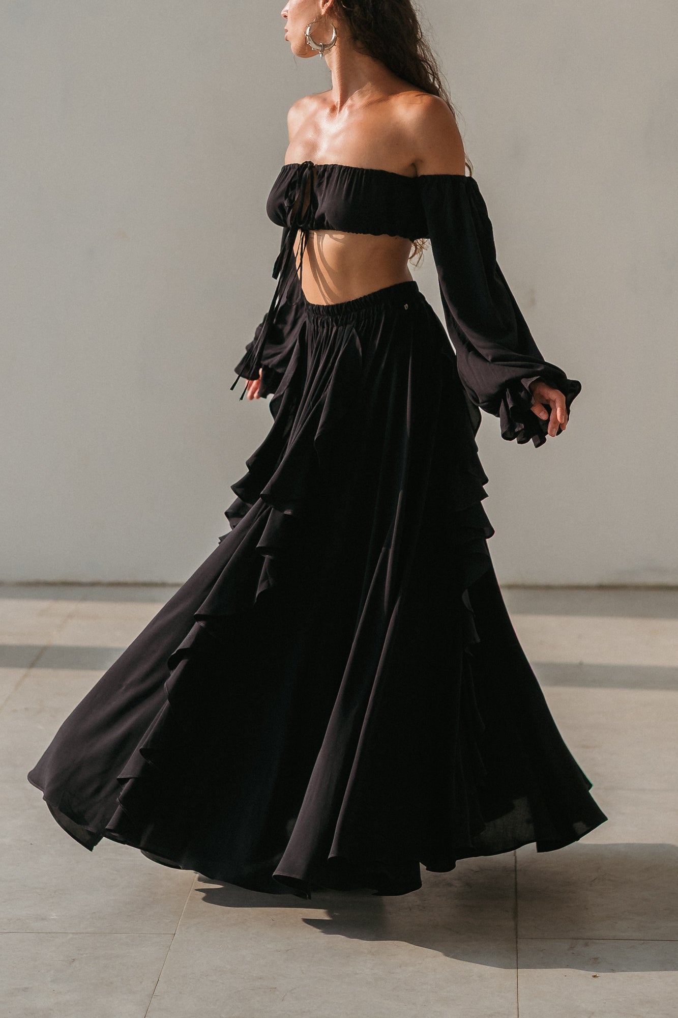 Luna Maxi Skirt – Noir