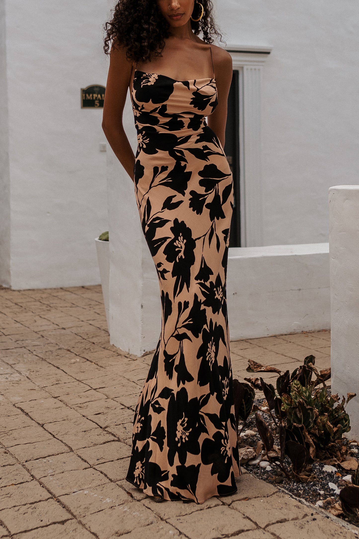 Ameli orange flower dress