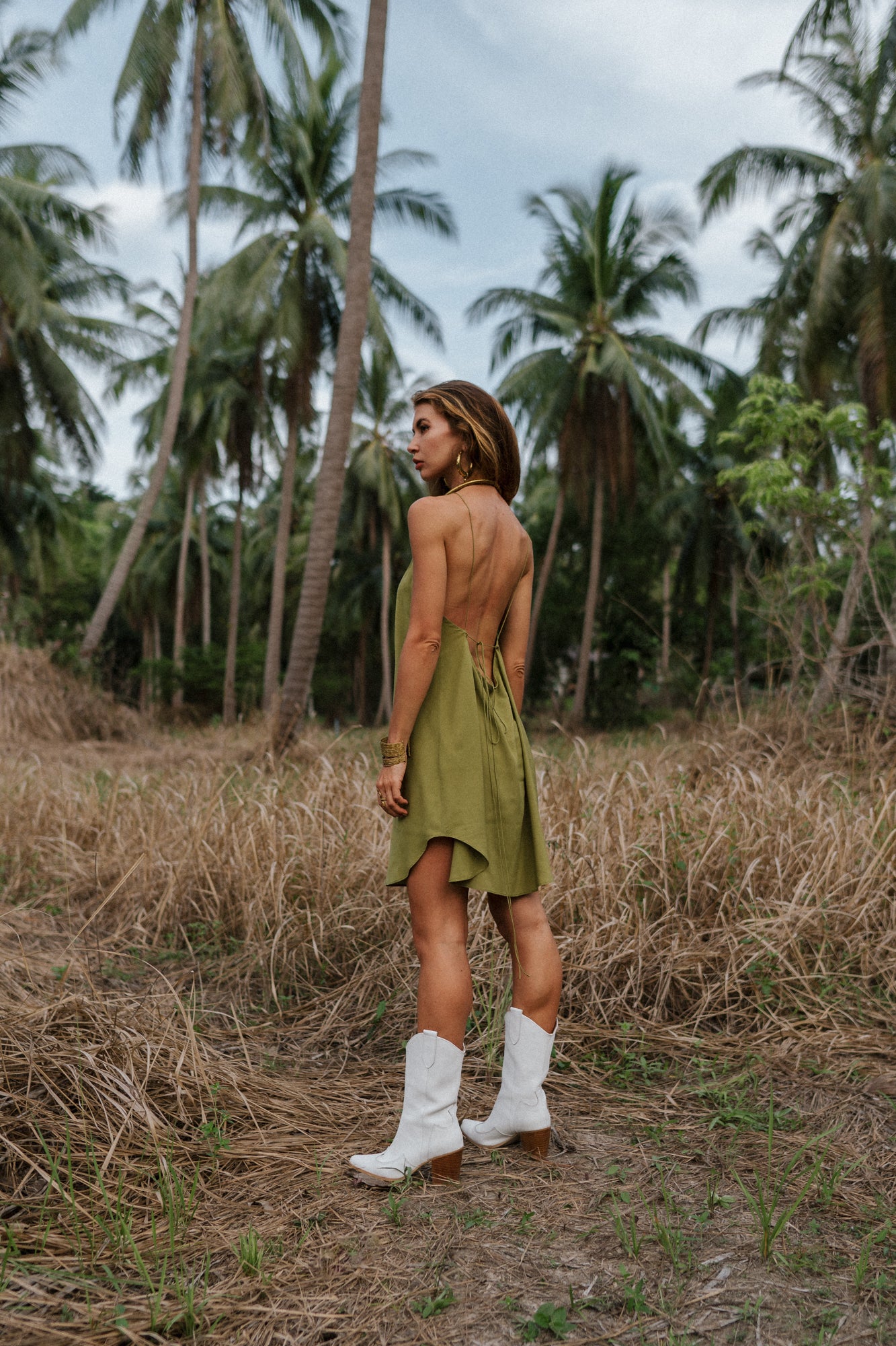 Olive mini women dress