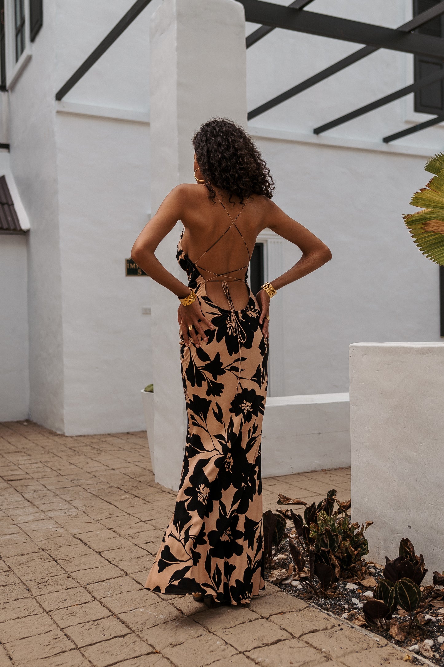 Ameli orange flower dress