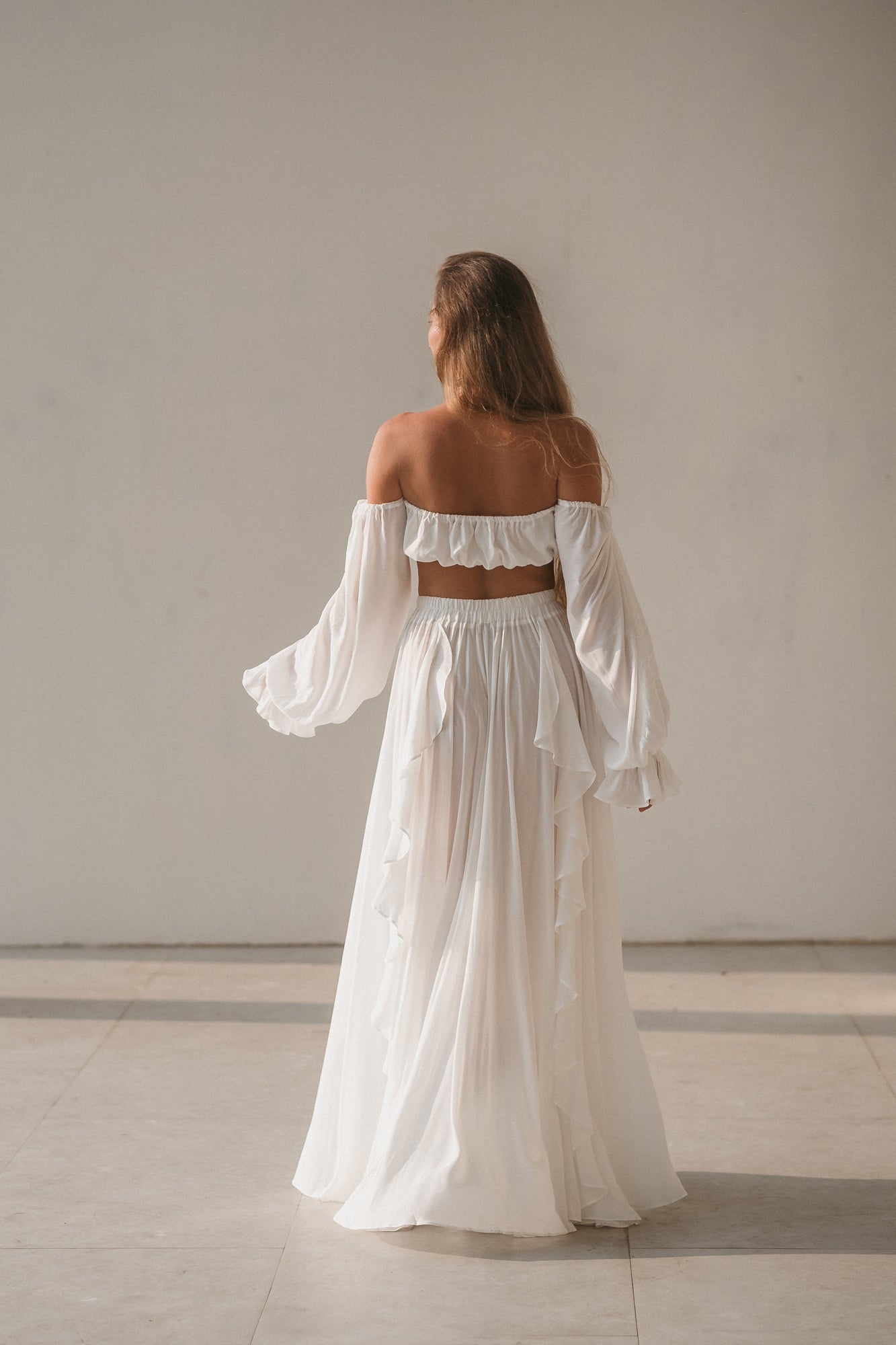 Luna Maxi Skirt – Ivory