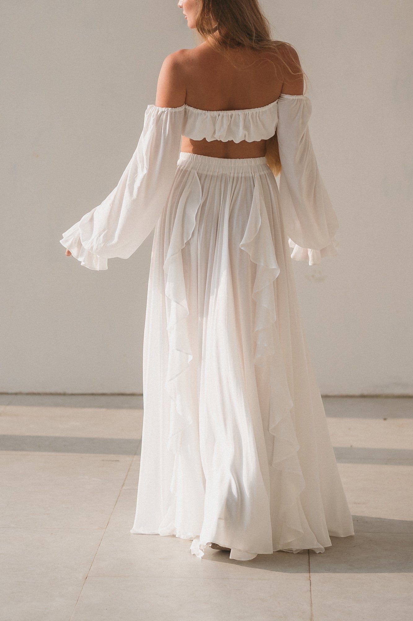 Luna Maxi Skirt – Ivory