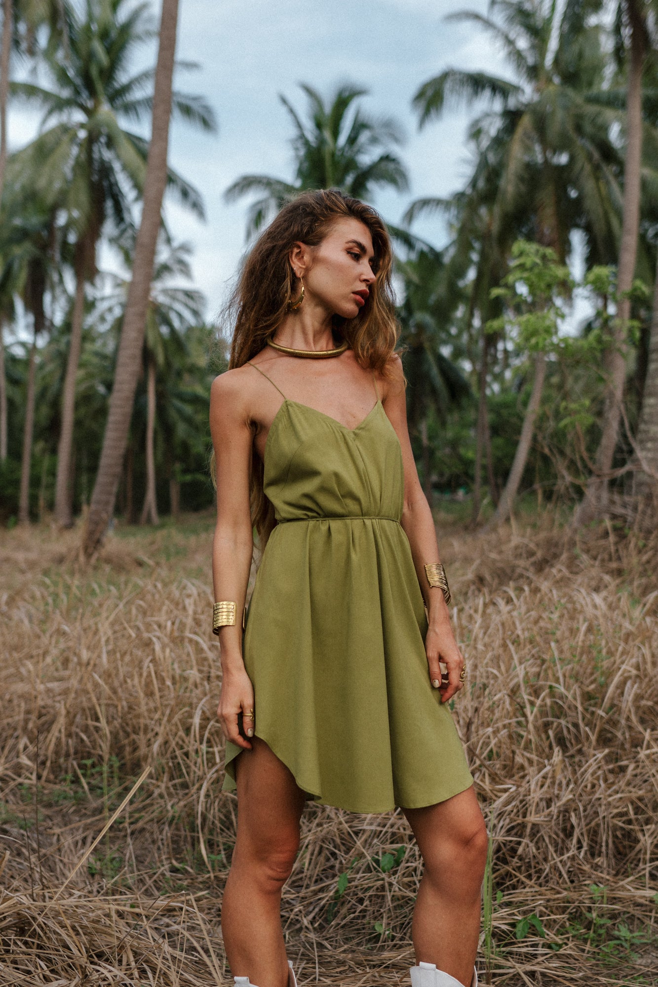 Olive mini women dress