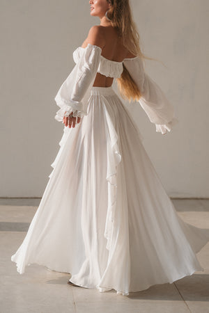 Luna Maxi Skirt – Ivory