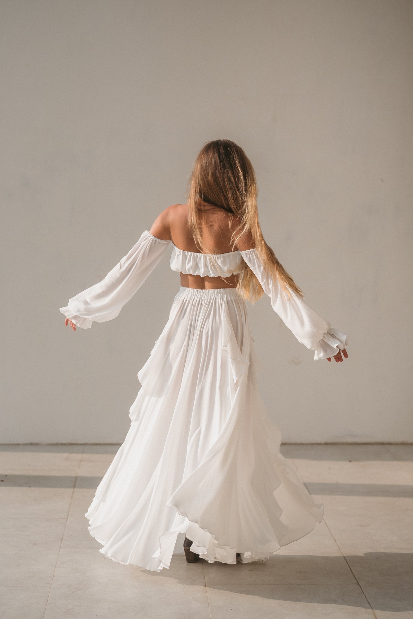 Luna Maxi Skirt – Ivory