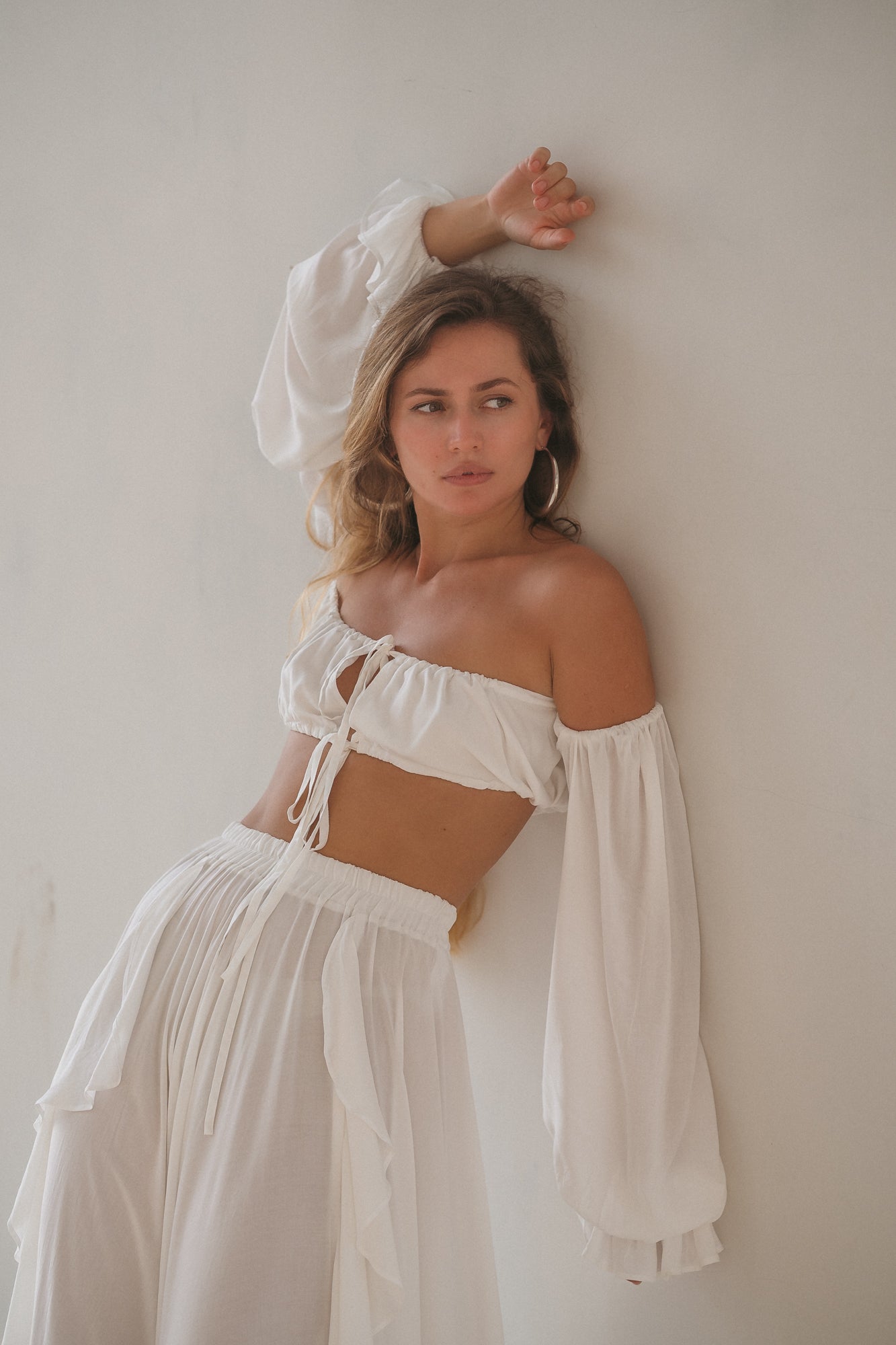 Luna Off-Shoulder Top – Ivory