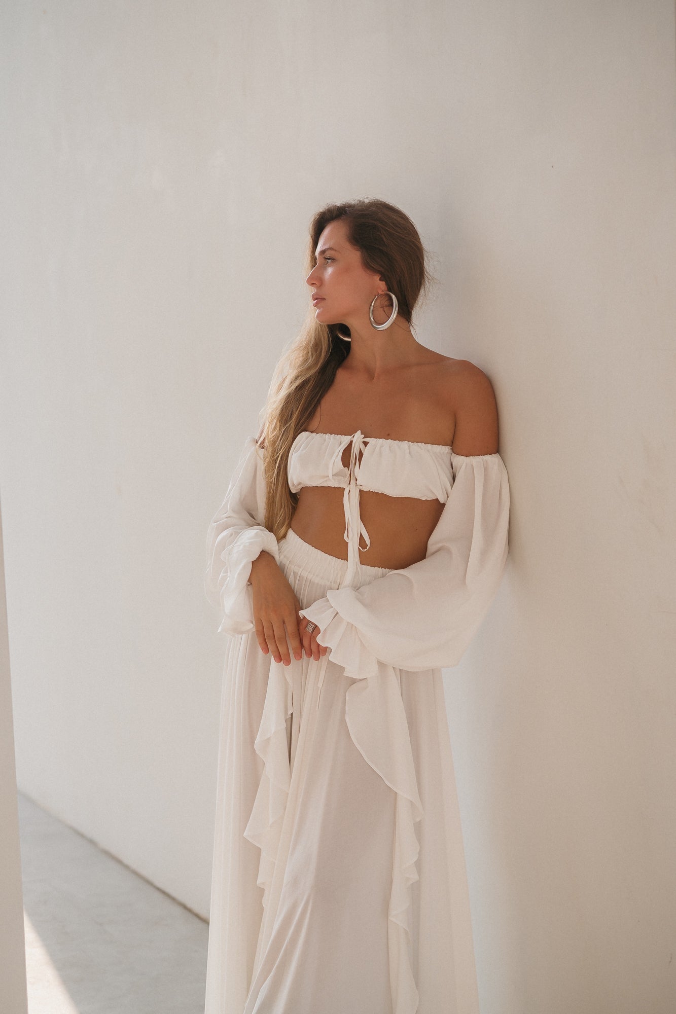 Luna Off-Shoulder Top – Ivory