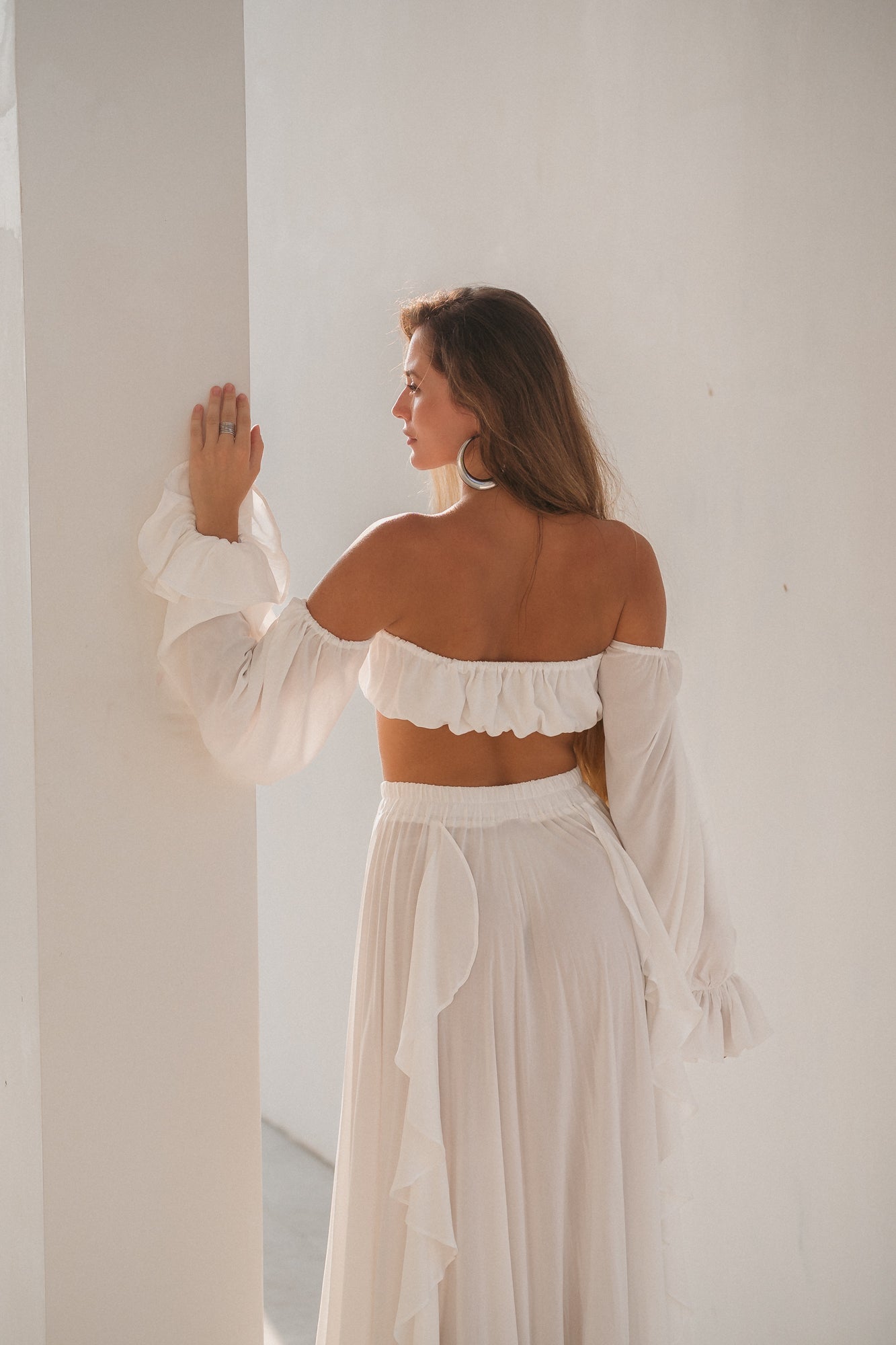 Luna Off-Shoulder Top – Ivory
