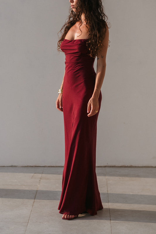 Ameli burgundy maxi dress