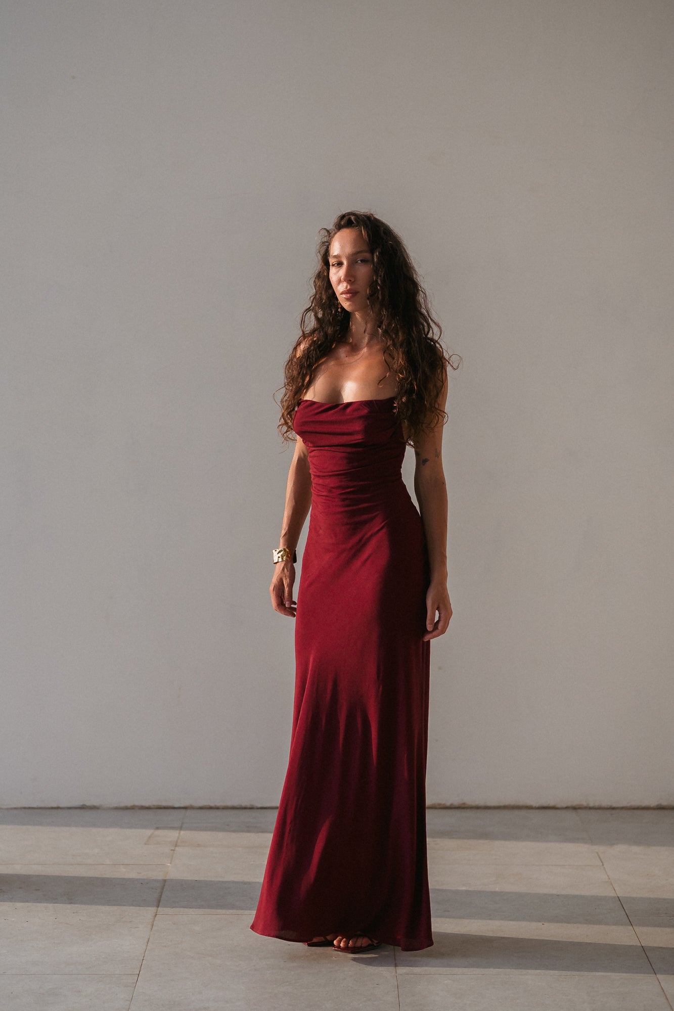 Ameli burgundy maxi dress
