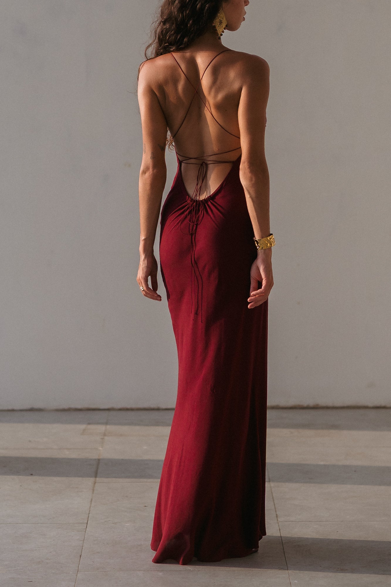 Ameli burgundy maxi dress