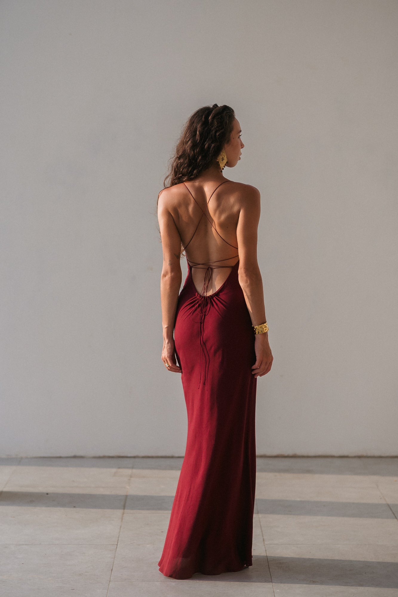 Ameli burgundy maxi dress