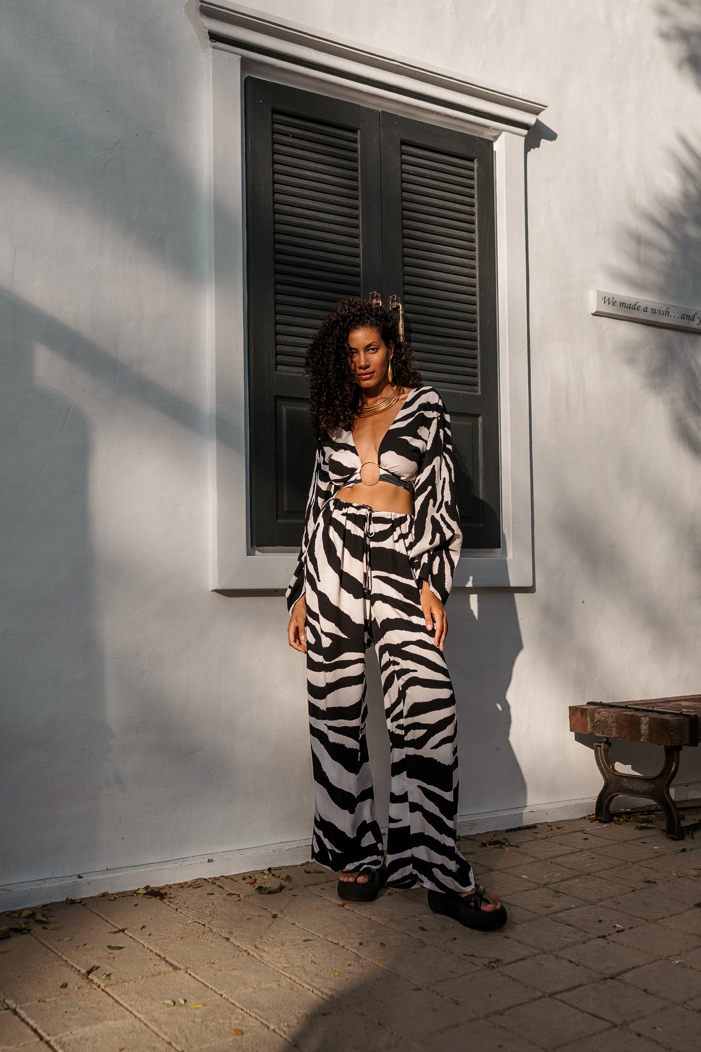 Women zebra pants