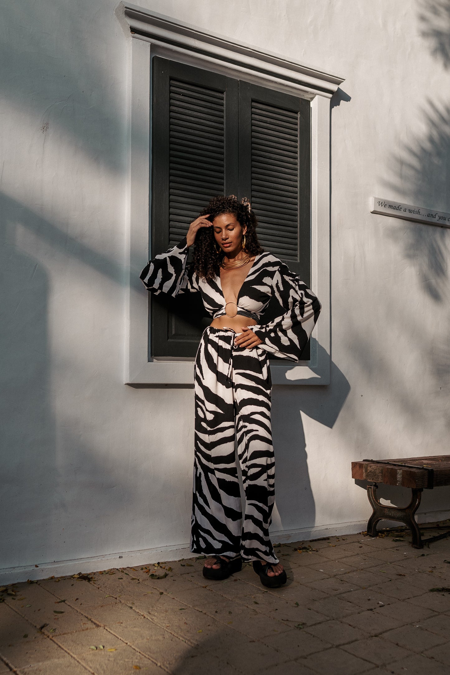 Women zebra pants
