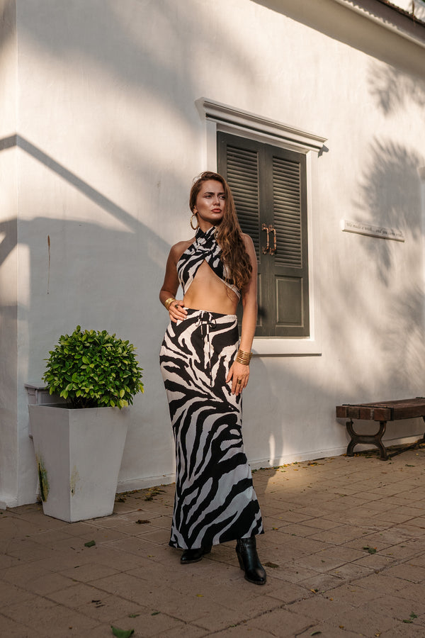 Women zebra skirt