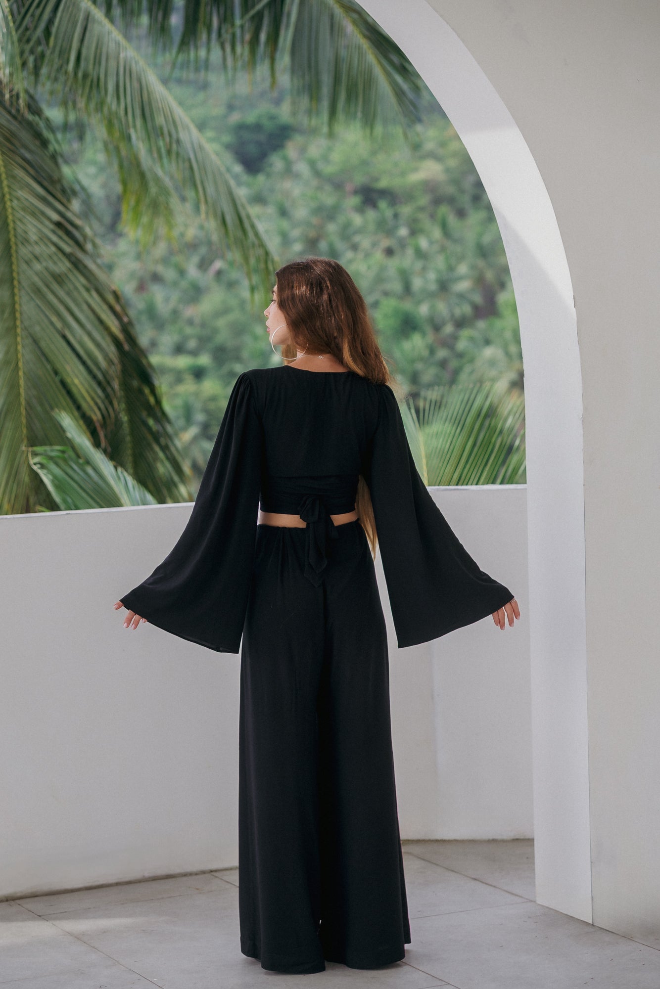 Soleil Wide-Leg Pants – Noir