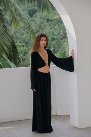 Soleil Wide-Leg Pants – Noir