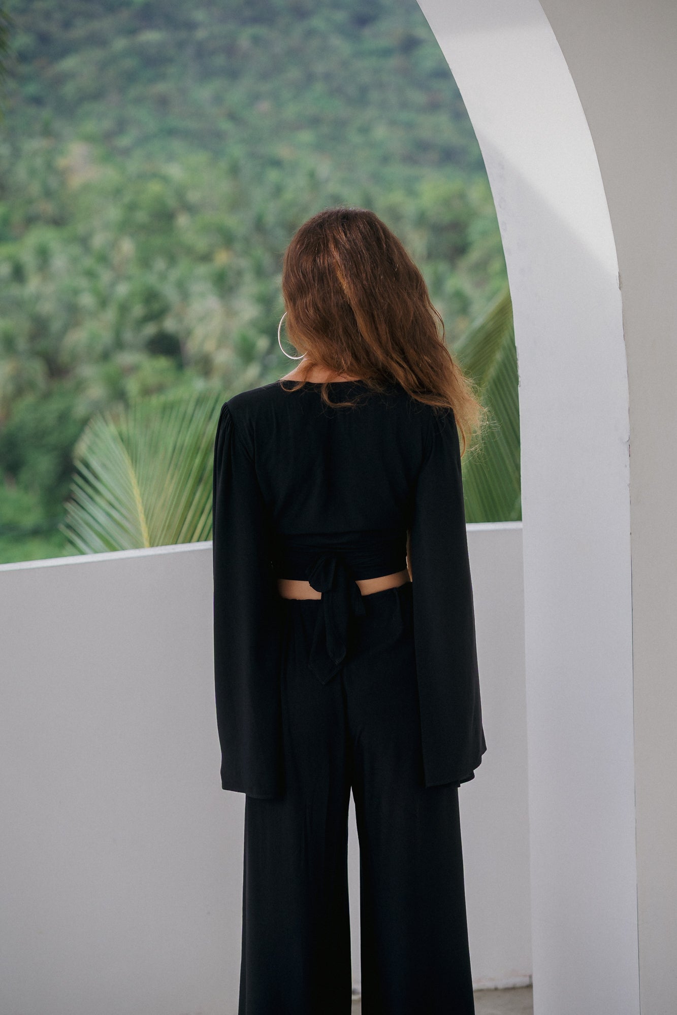 Soleil Wide-Leg Pants – Noir