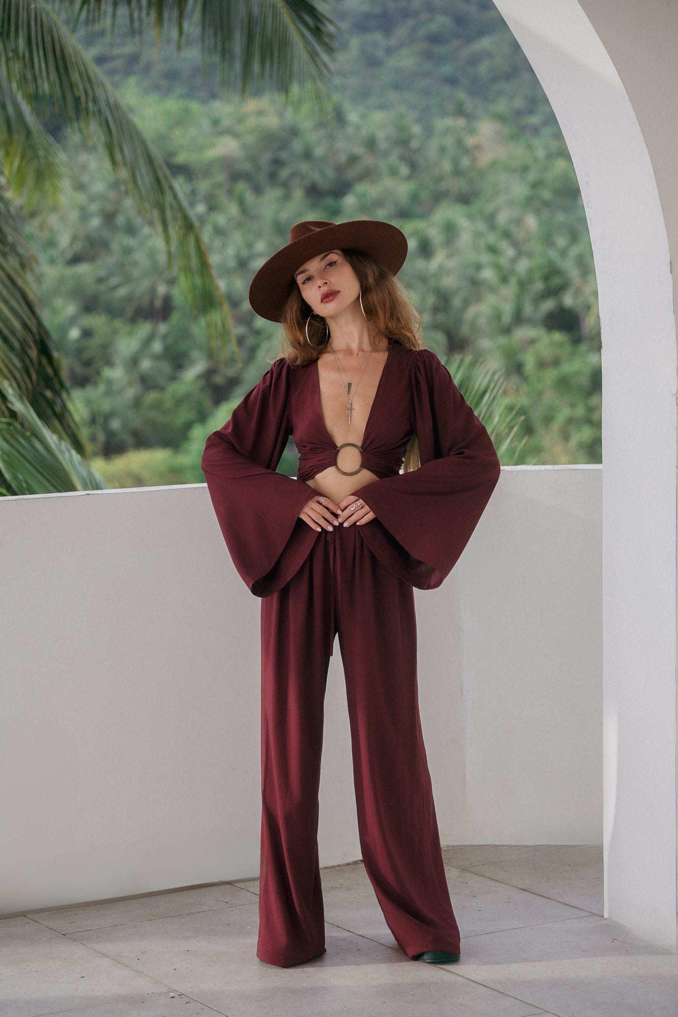 Soleil Ring Top – Garnet