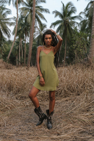Olive mini women dress