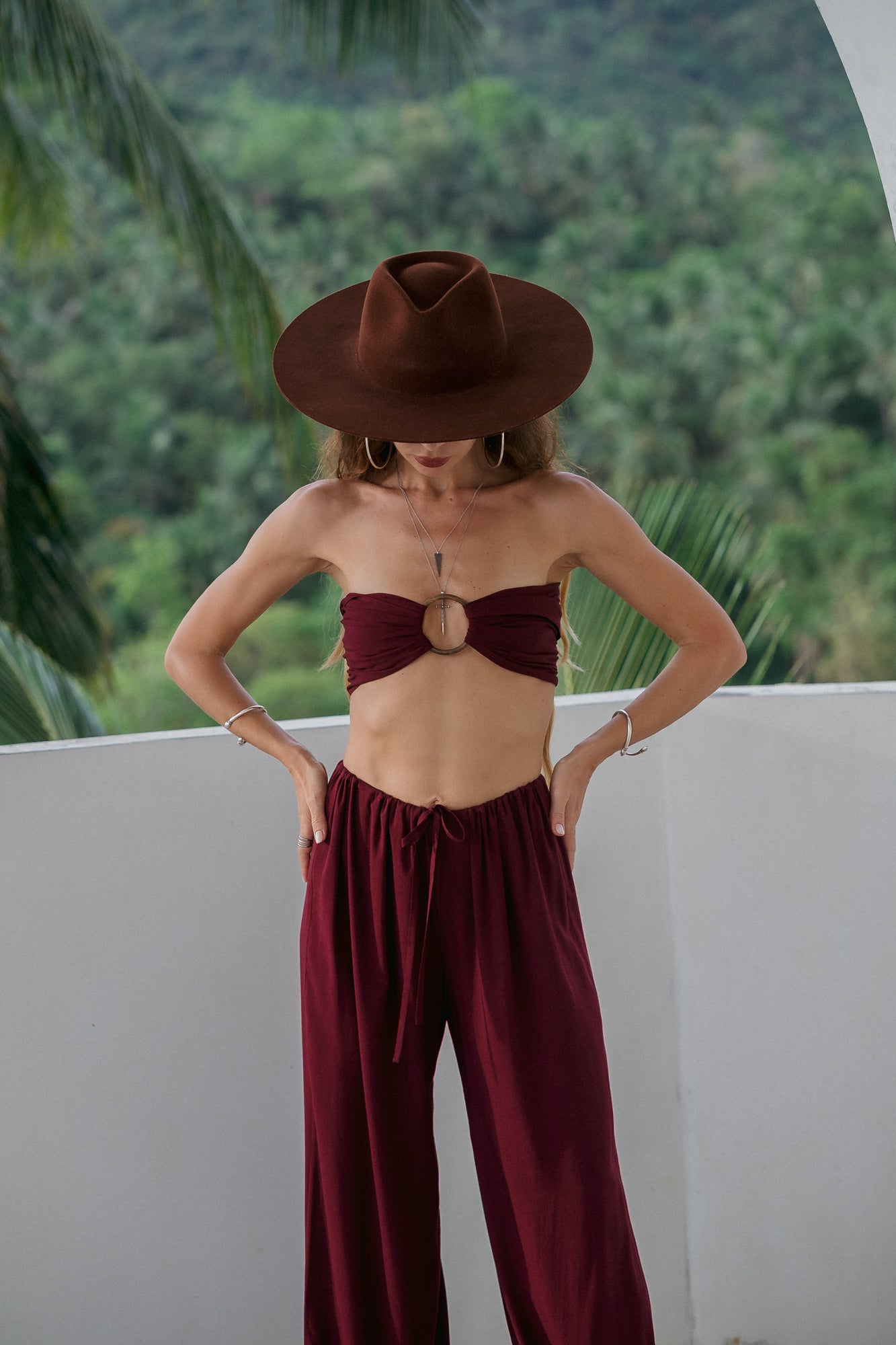 Rhea Convertible Top – Garnet