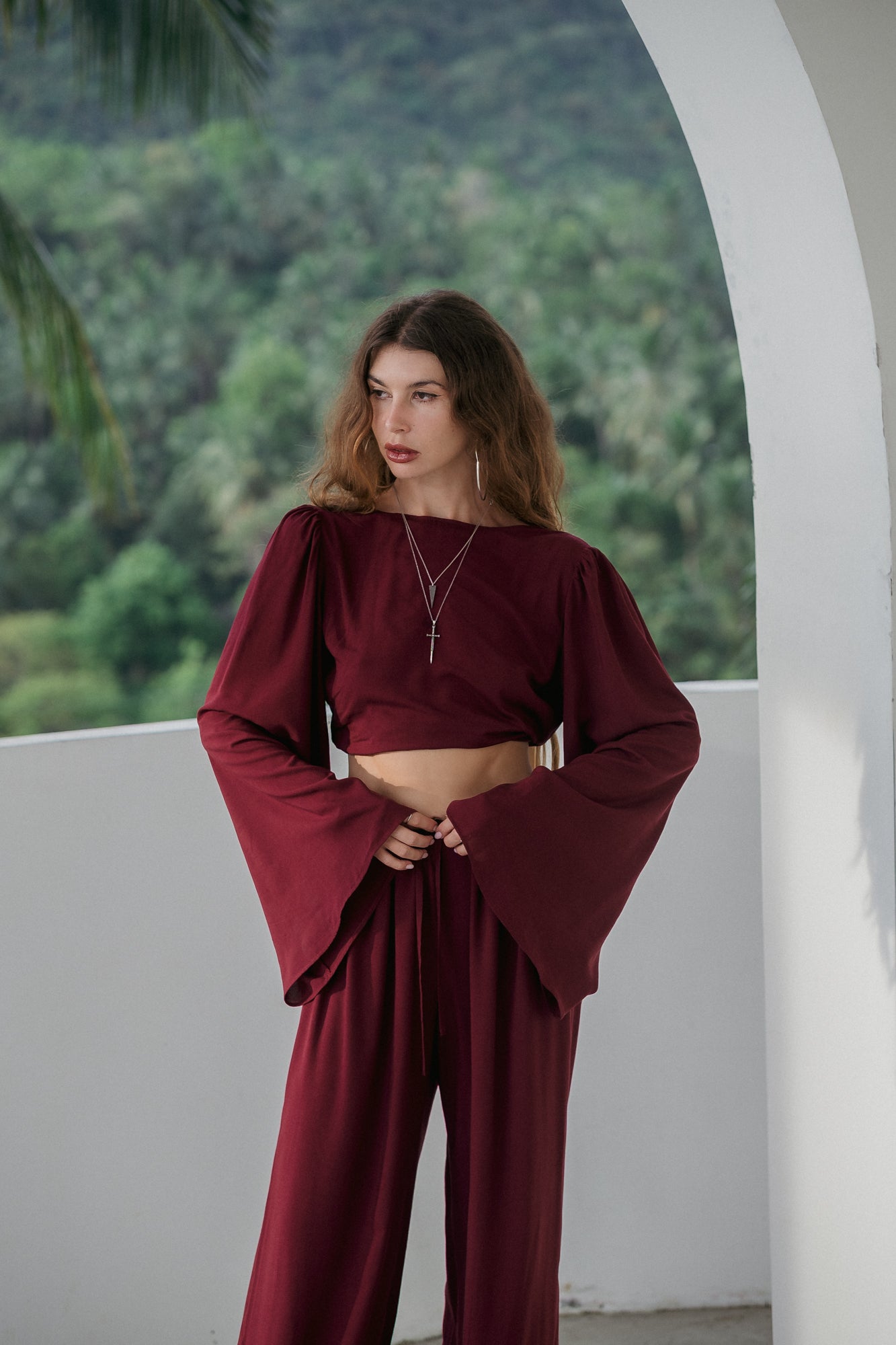 Rhea Convertible Top – Garnet