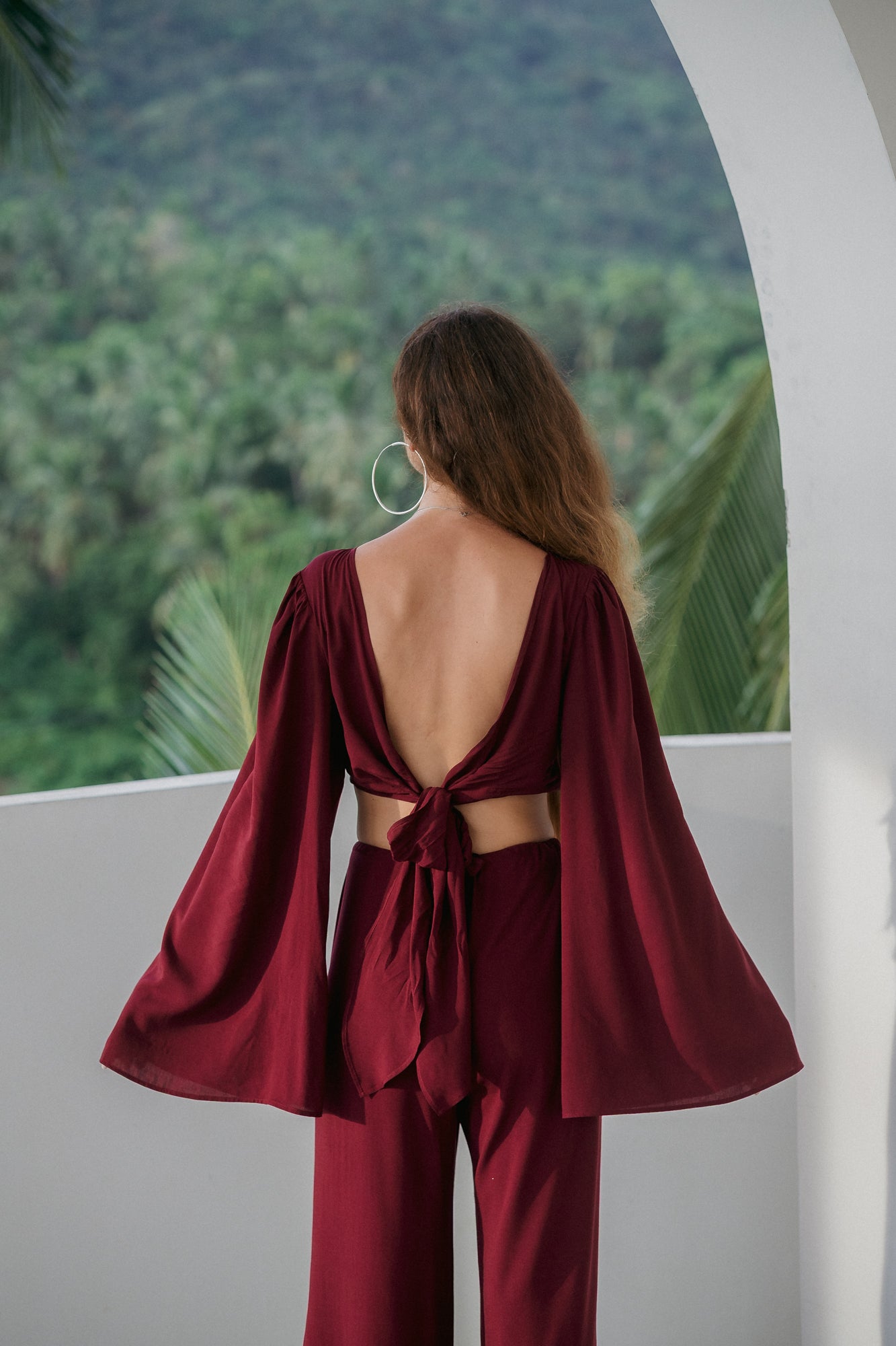 Rhea Convertible Top – Garnet