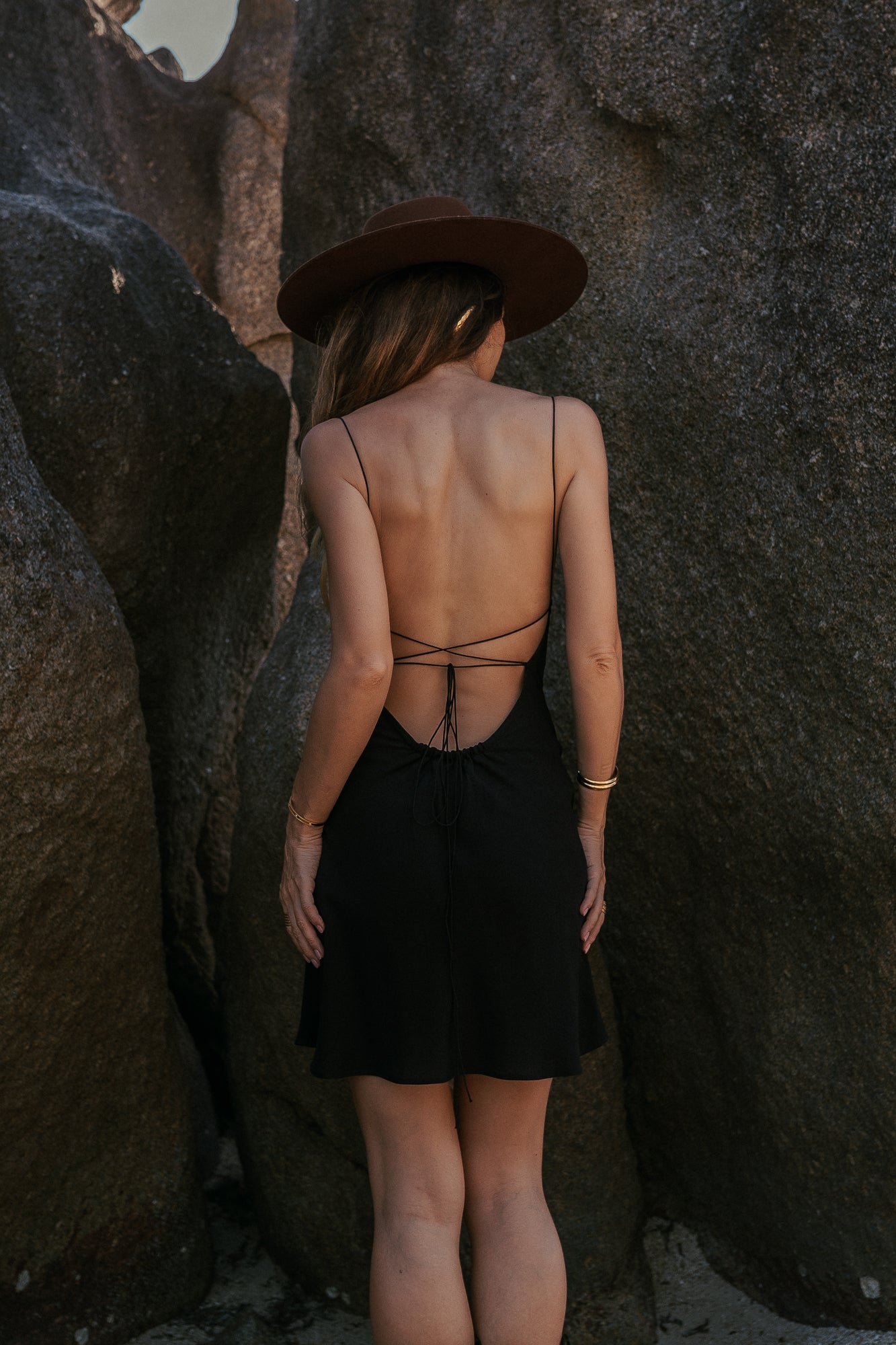 Ameli black mini dress