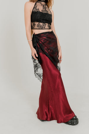Lace Pareo Skirt – Sheer Wrap Scarf in Two Colors