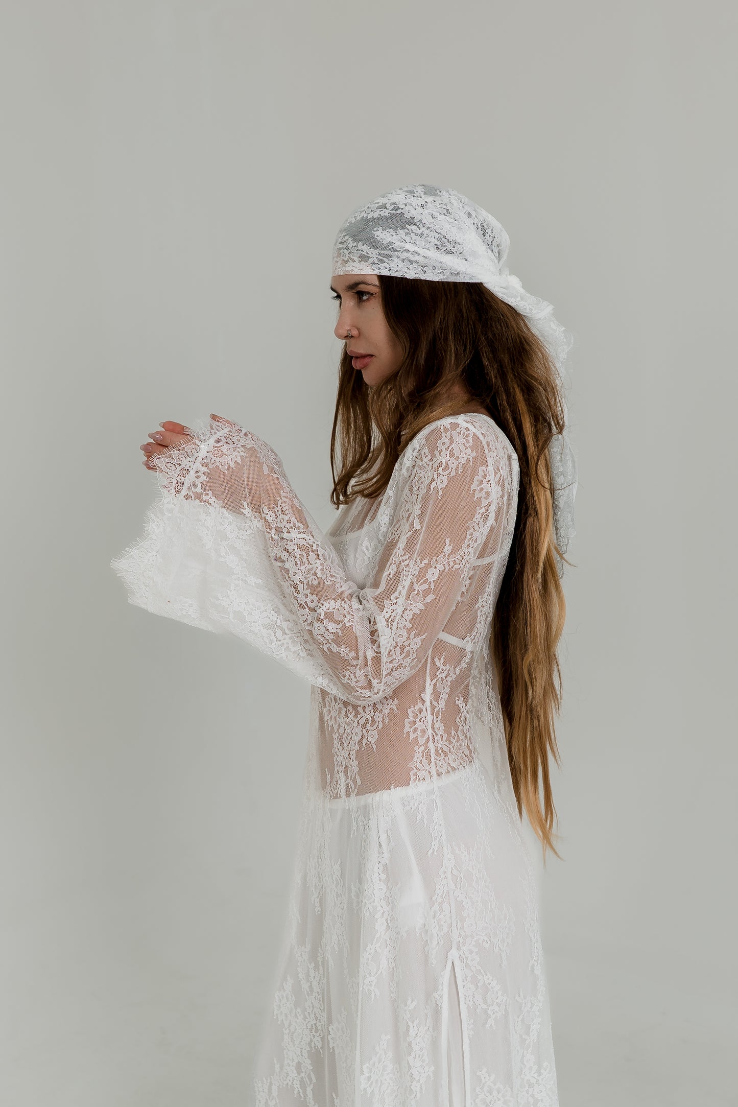 Lace Crochet Pareo Skirt – Sheer Wrap Scarf in Two Colors