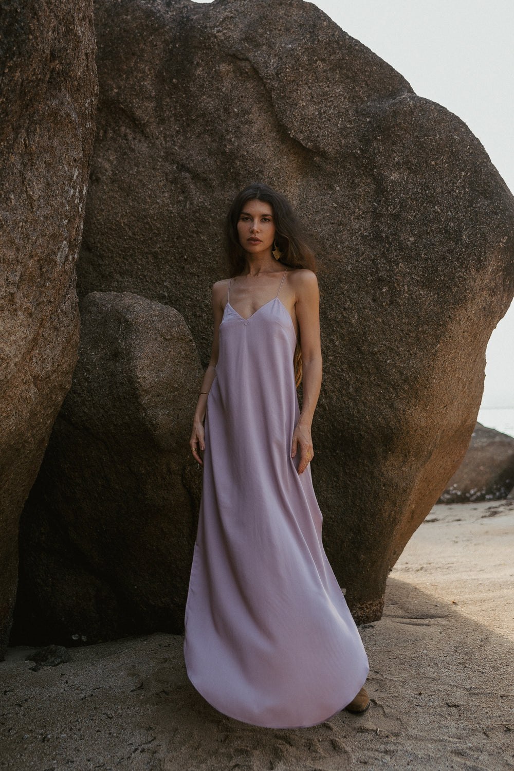 nude slip dress PQ Swim Luxe Layers / Nude Nude Slip Dress (M)