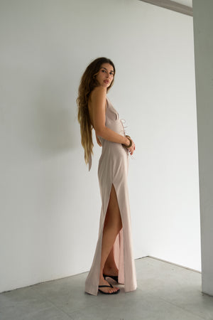 Monna Cut-Out Maxi Dress – Off White