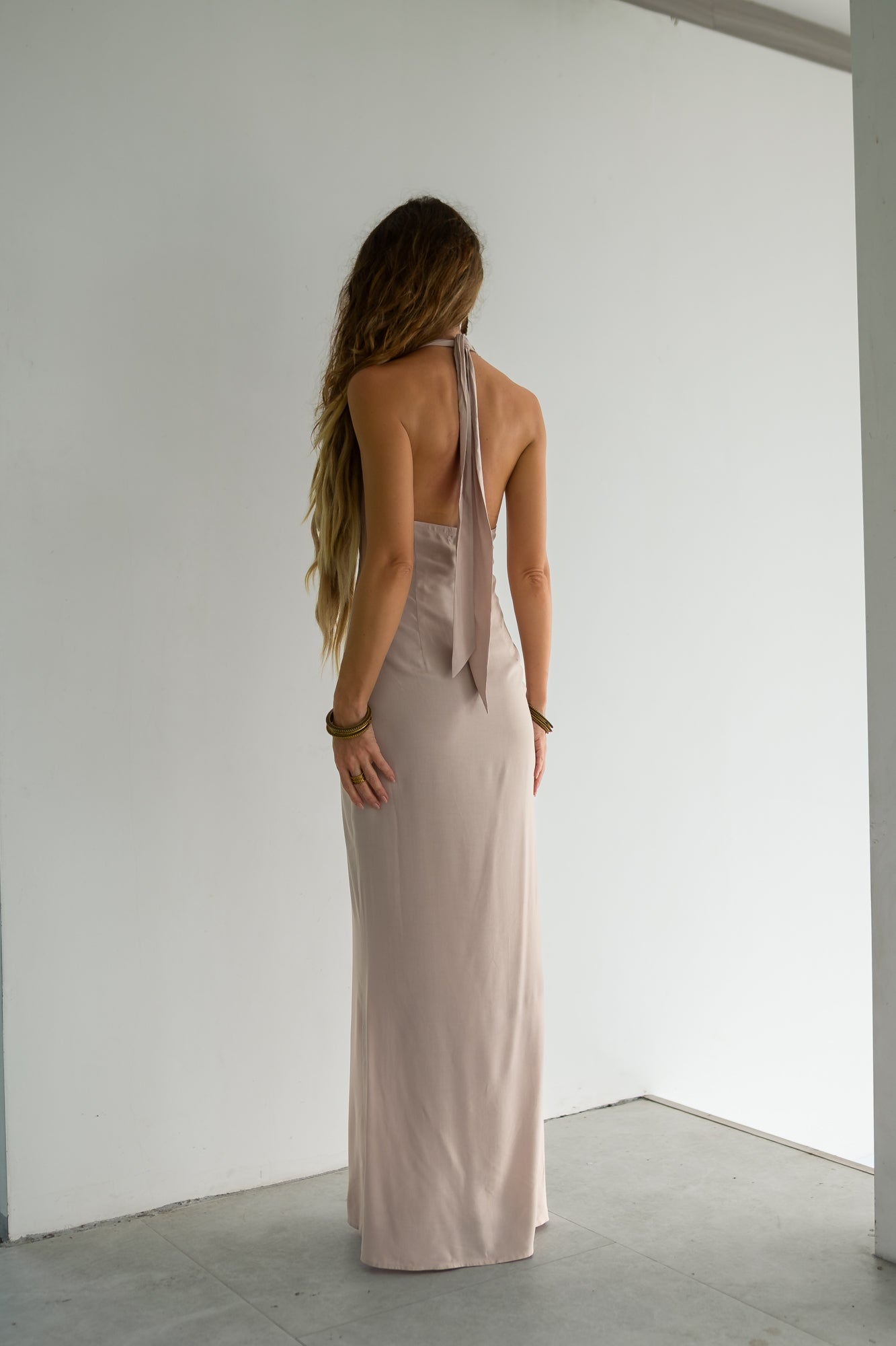 Monna Cut-Out Maxi Dress – Off White