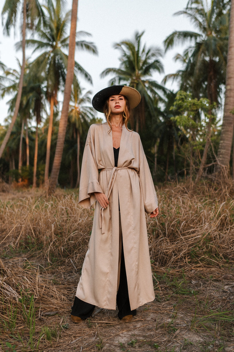 Maxi beige kimono