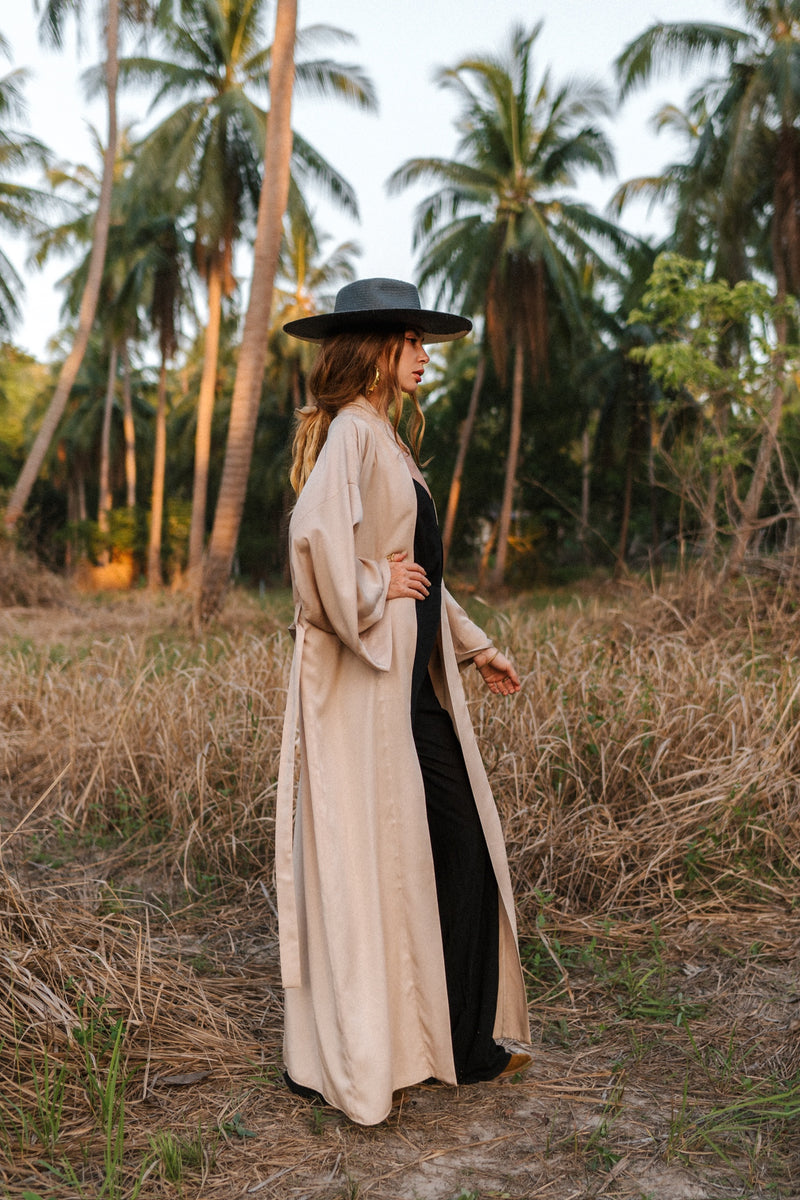 Maxi beige kimono