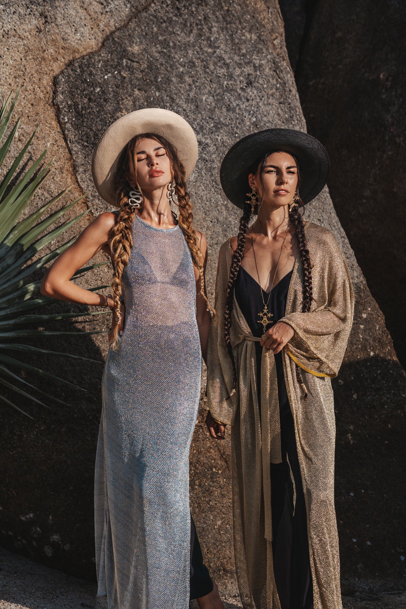 Women maxi silver net dress