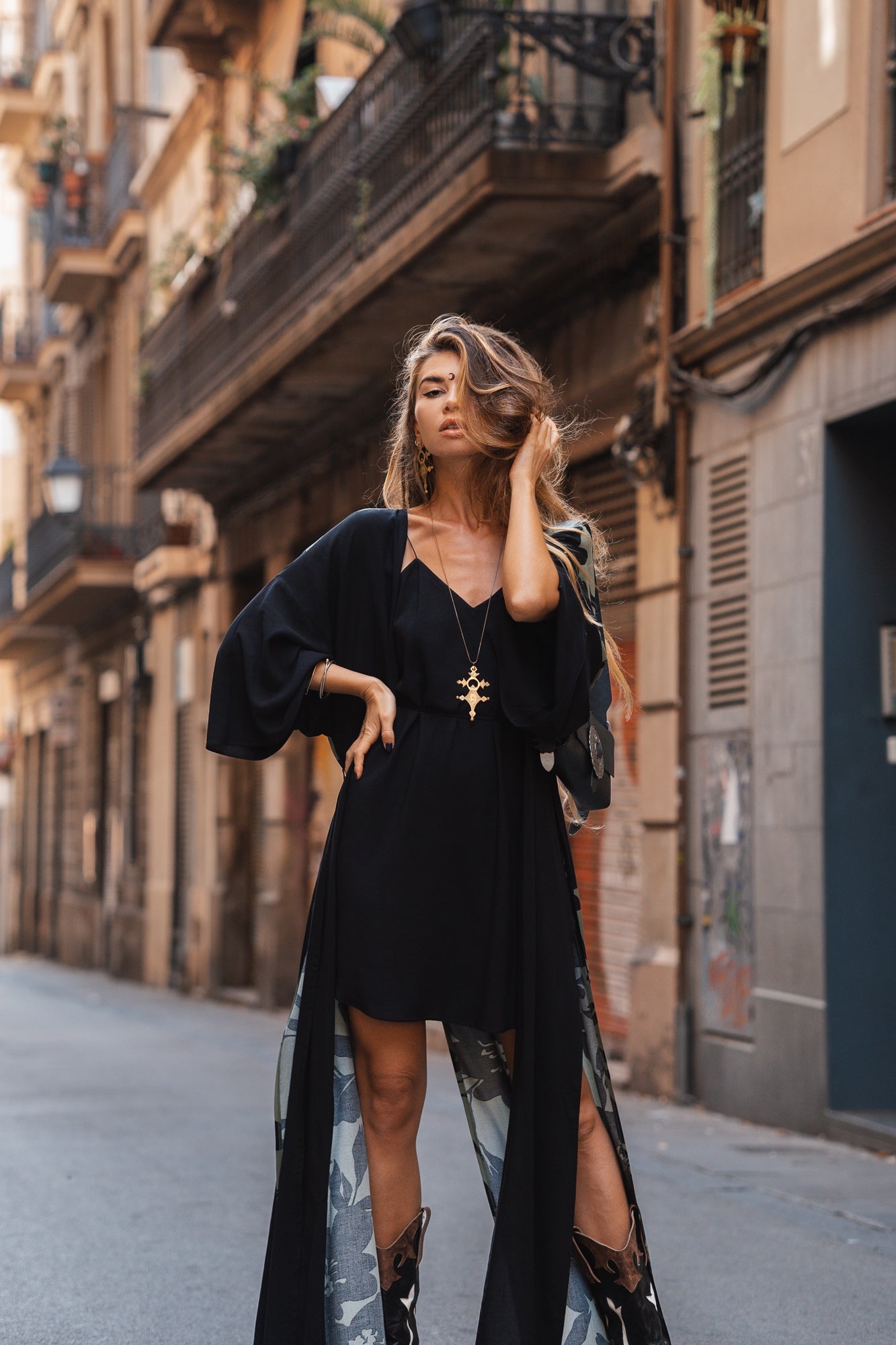 Wild green flowers dress