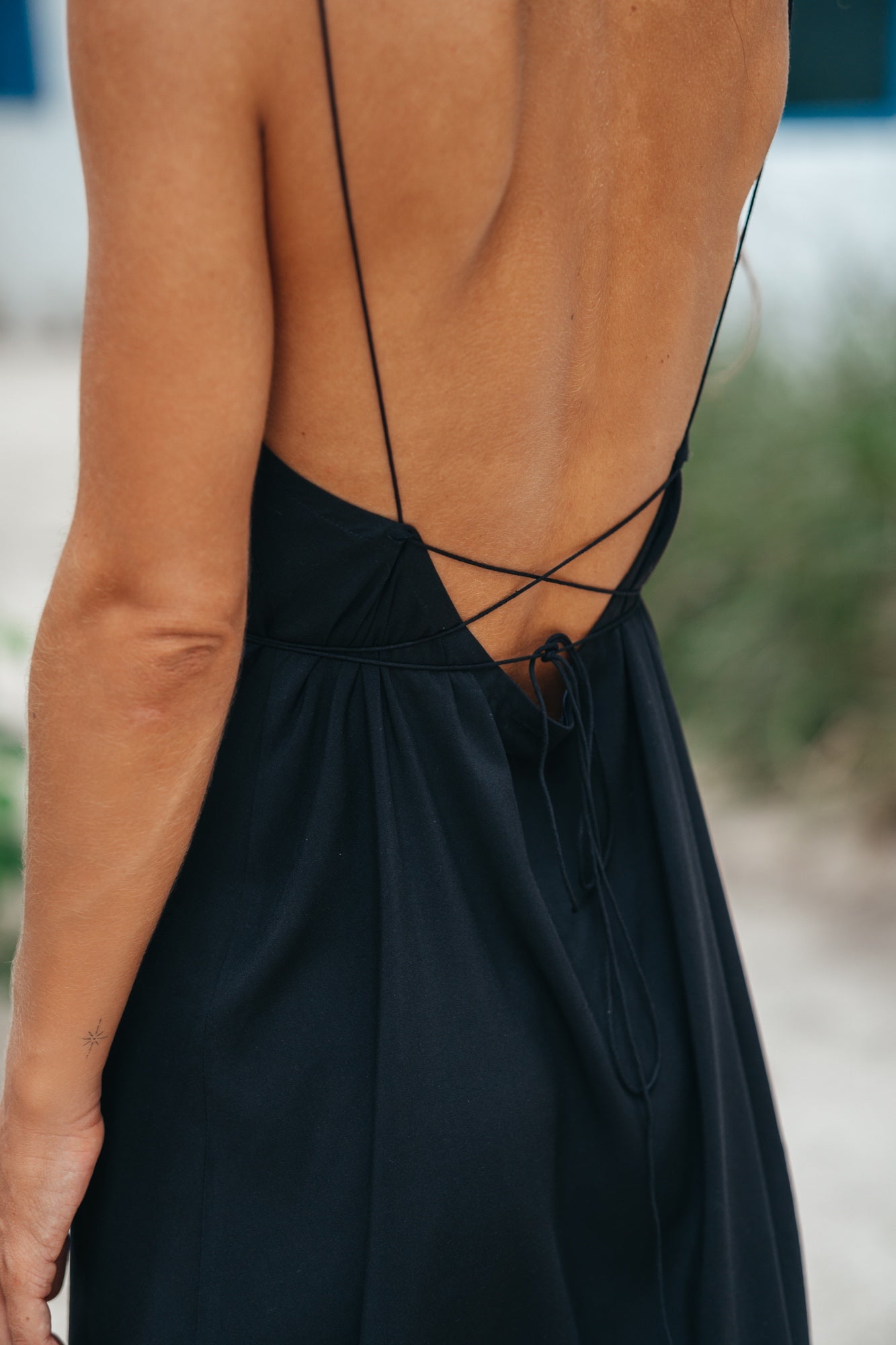 Wild black mini dress