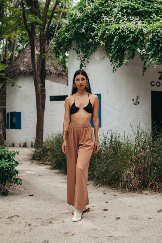 Women beige trousers/pants